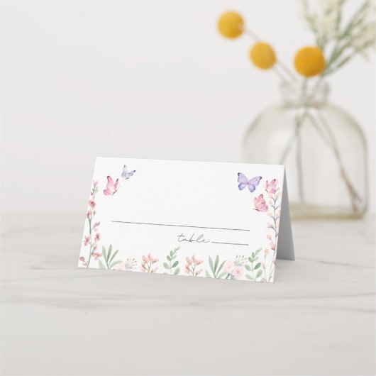 Bruiloftsfeest voor moderne vlinders plaatskaartje (Voorkant)