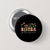 Bruiloftsfeest voor zus van bruid zus van de ronde button 5,7 cm (Voorkant /achterkant)