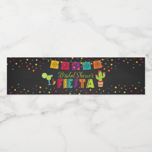 Bruiloftsfeest Waterfles Label Waterfles Etiket (Enkel label)