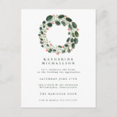 BRUILOFTSFEEST | Waterverf Krans Uitnodiging (Voorkant)