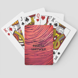 Bruiloftsfeest Weelderige Satijn Rood Pokerkaarten