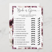 Bruiloftsfeest Wie kent het koppel het beste? spel Kaart (Voorkant / Achterkant)