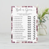 Bruiloftsfeest Wie kent het koppel het beste? spel Kaart (Staand voorkant)