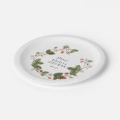 Bruiloftsfeest Wild Strawberries Papieren Bordje (Gekanteld)