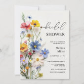 Bruiloftsfeest Wildbloemen Kaart (Voorkant)