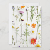 Bruiloftsfeest Wildbloemen Kaart (Achterkant)