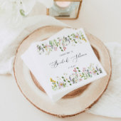 Bruiloftsfeest wildbloemen servet