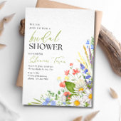 Bruiloftsfeest Wilde Bloemen Boho Bruiloftsfeest Kaart