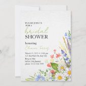Bruiloftsfeest Wilde Bloemen Boho Bruiloftsfeest Kaart (Voorkant)