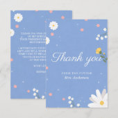 Bruiloftsfeest Wildflower  Bedankkaart (Voorkant / Achterkant)