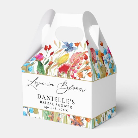 Bruiloftsfeest Wildflower Bruidsjurk Shower Bedankdoosjes (Achterkant)