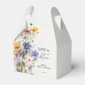 Bruiloftsfeest Wildflowers Love is in Bloom Bedankdoosjes (Voorkant Zijde)