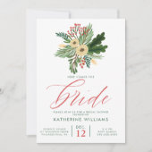 BRUILOFTSFEEST | Winter Kerstboeket Kaart (Voorkant)