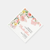 Bruiloftsfeestje bloemstuk Een Leven Lang Vlinders Servet (Hoek)