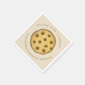 Bruiloftsfeestje Cute Whimsical Chocolate Chip Coo Servet (Hoek)