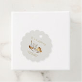 Bruiloftsfeestje dat binnenkort wordt weggevoerd bedankjes labels (In situ)