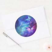 Bruiloftsfeestje 'Een leven vol vlinders'  Ronde Sticker (Envelop)