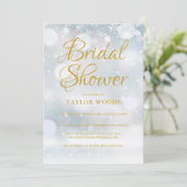 Bruiloftsfeestje First Snowflakes Kaart (Staand voorkant)