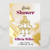 Bruiloftsfeestje Folie Uitnodiging (Voorkant)