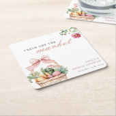 Bruiloftsfeestje Fresh Off The Market Kartonnen Onderzetters (Schuin)