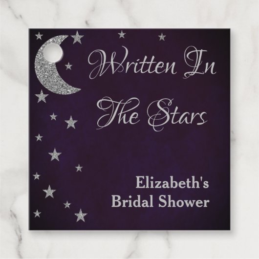 Bruiloftsfeestje 'Geschreven in de sterren' Bedankjes Labels (Voorkant)