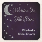 Bruiloftsfeestje 'Geschreven in de sterren' Kartonnen Onderzetters (Voorkant)