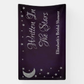 Bruiloftsfeestje 'Geschreven in de sterren' Spandoek (Verticaal)