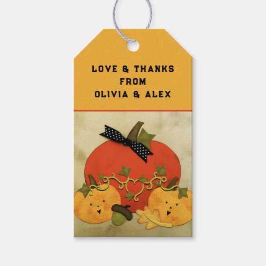 Bruiloftsfeestje Halloween in oktober Cadeaulabel (Voorkant)