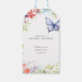 Bruiloftsfeestje 'Hij Geeft Me Vlinders' Cadeaulabel (Achterkant)