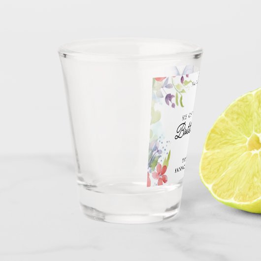 Bruiloftsfeestje 'Hij Geeft Me Vlinders' Shot Glas (Links)