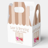 Bruiloftsfeestje in een koffiehuis bedankdoosjes (Geopend)