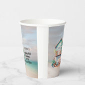 Bruiloftsfeestje in het strandhuis  papieren bekers (Rechts)