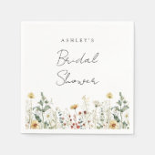 Bruiloftsfeestje in het veld met zomerbloemen servet (Voorkant)