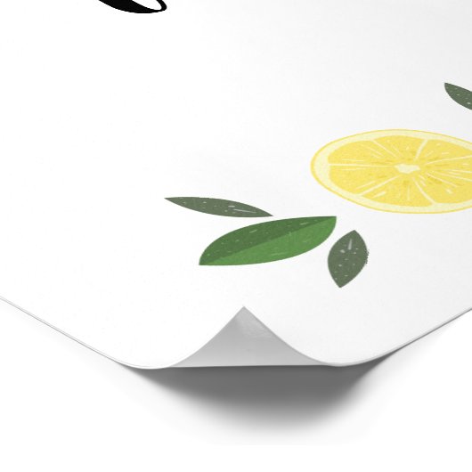 Bruiloftsfeestje Main Squeeze Lemons Poster (Hoek)