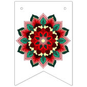 Bruiloftsfeestje. Mandala in rood Vlaggetjes (Eerste vlag)