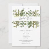 Bruiloftsfeestje met bos Eucalyptus groen Kaart (Voorkant)