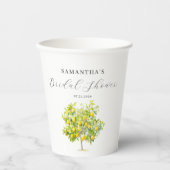 Bruiloftsfeestje met citroen citrus papieren bekers (Voorkant)