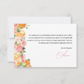 Bruiloftsfeestje met citrus thema "Main Squeeze" Bedankkaart (Achterkant)