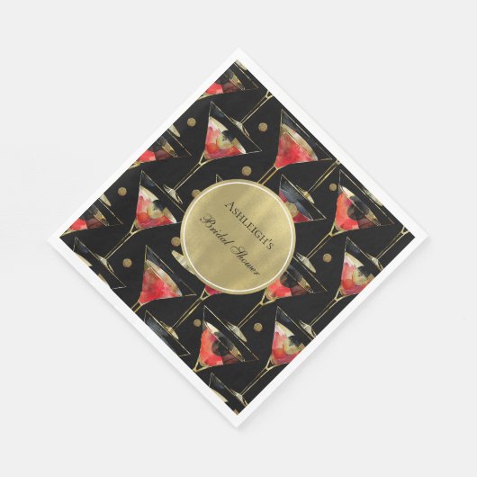 Bruiloftsfeestje met drankjes in Black Gold Glam-s Servet (Hoek)