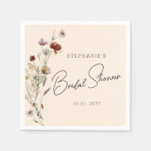 Bruiloftsfeestje met herfst wilde bloemen servet (Voorkant)