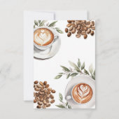 Bruiloftsfeestje met koffie - De liefde is in de l Bedankkaart (Achterkant)