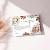 Bruiloftsfeestje met koffie - Liefde is in de luch Bedankkaart