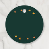 Bruiloftsfeestje met moderne rustieke herfstblader bedankjes labels (Achterkant)