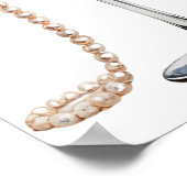 Bruiloftsfeestje met Parels en Prosecco, Bruidsont Poster (Hoek)