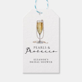 Bruiloftsfeestje met Parels & Prosecco Cadeaulabel