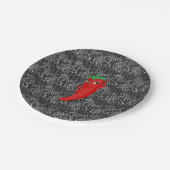 Bruiloftsfeestje met rode hete peper diva papieren bordje (Gekanteld)