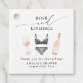 Bruiloftsfeestje met rozen en lingerie bedankjes labels (Voorkant)