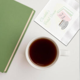 Bruiloftsfeestje met thee en boeken servet