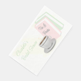 Bruiloftsfeestje met thee en boeken servet