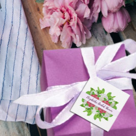 Bruiloftsfeestje met Tuin Dahlia Bedankjes Labels